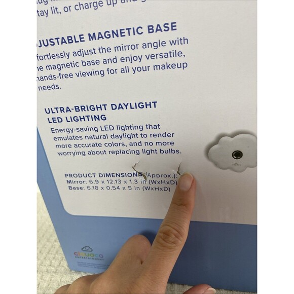 Care Bears Led Handheld Makeup Mirror Grumpy Bear Blue White Vanity - Picture 6 of 12